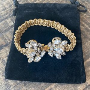 Erickson Beamon gold tone braided wire bracelet